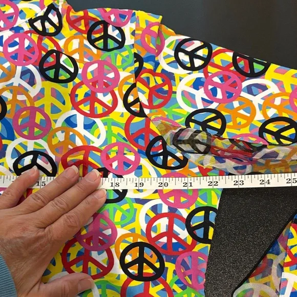 IBKUL Multicolor Peace Sign Long Sleeve Top - Picture 4 of 4